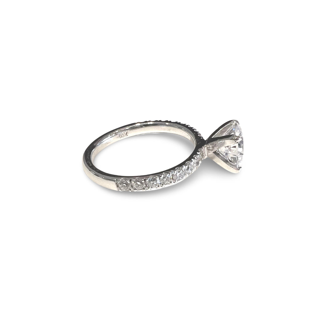 18ct White Gold & Platinum Diamond Ring