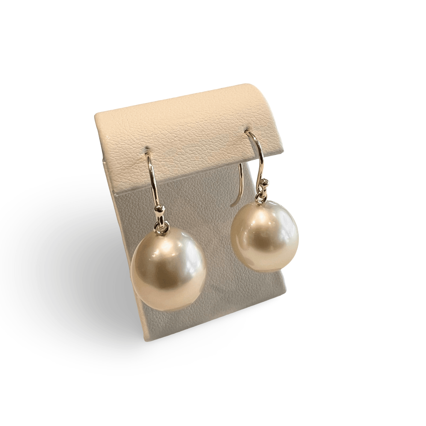 Pale Gold Cultured Pearl Drop Earrings