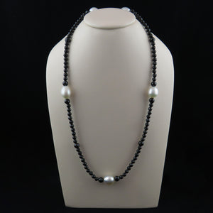 South Sea Pearl and Spinel Beaded Long Necklace