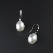 Load image into Gallery viewer, South Sea Pearl and Diamond Drop Earrings
