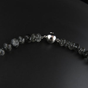 Rutilated Quartz Faceted Bead Necklace