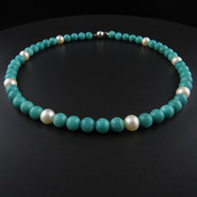 Load image into Gallery viewer, Pearl and Amazonite Necklace

