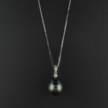 Load image into Gallery viewer, Tahitian Pearl and Diamond Pendant
