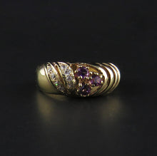 Load image into Gallery viewer, Purple and White Cubic Zirconia Dress Ring

