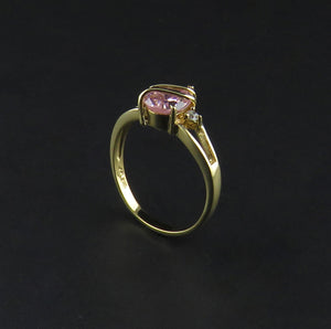 Pink and White Cubic Zirconia Dress Ring