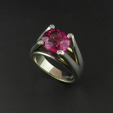 Load image into Gallery viewer, Pink Tourmaline and Diamond Dress Ring
