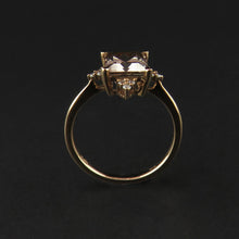 Load image into Gallery viewer, Peach Tourmaline and Diamond Ring

