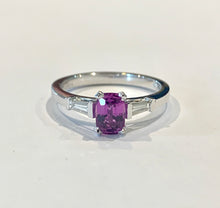 Load image into Gallery viewer, Purple Sapphire and Diamond Ring
