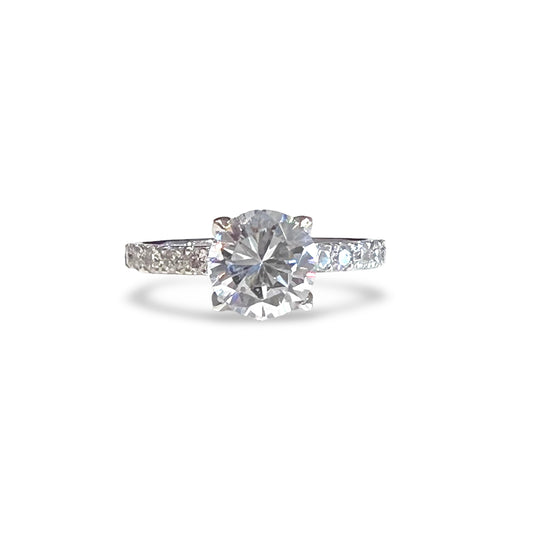 18ct White Gold & Platinum Diamond Ring