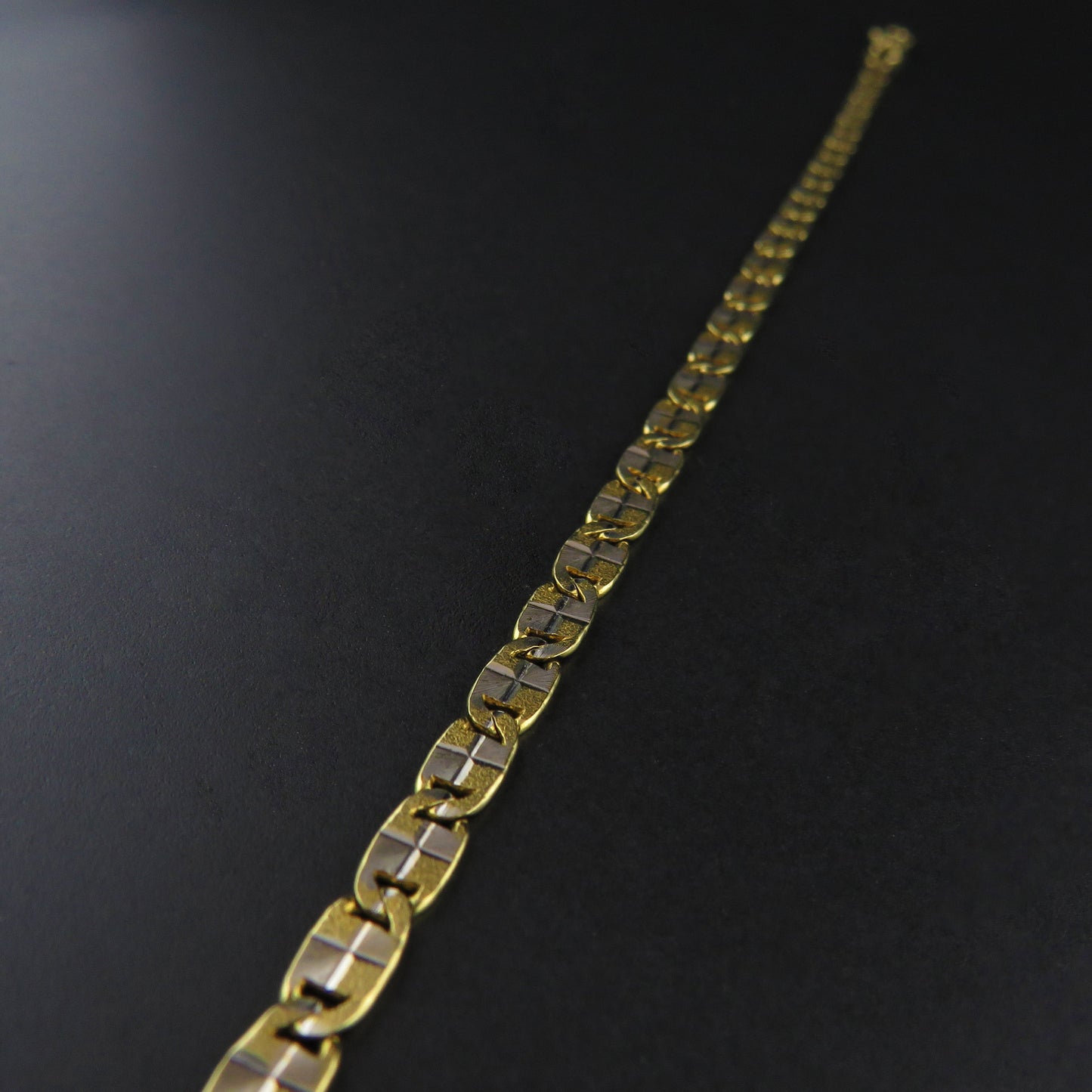 18ct Two-Toned Yellow Gold Bracelet