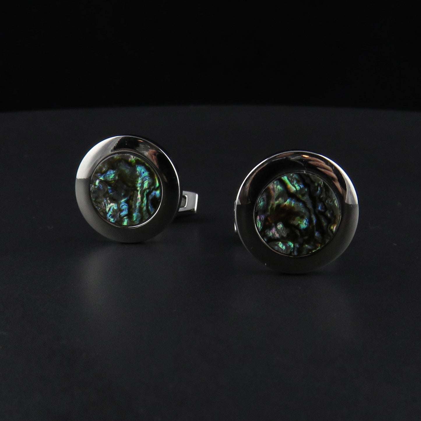 Round Abalone Cufflinks