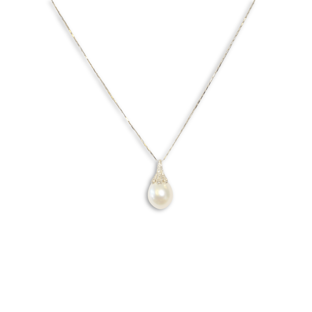 Diamond and South Sea Pearl Pendant