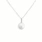 18ct White Gold Diamond and South Sea Cultured Pearl Pendant