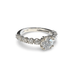 Double Claw White Gold Diamond Ring