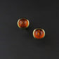 Gold Amber Stud Earrings