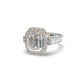 Emerald Cut and Brilliant Cut Diamond Ring