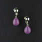 Lilac Phosphosiderite Clip On Drop Earrings