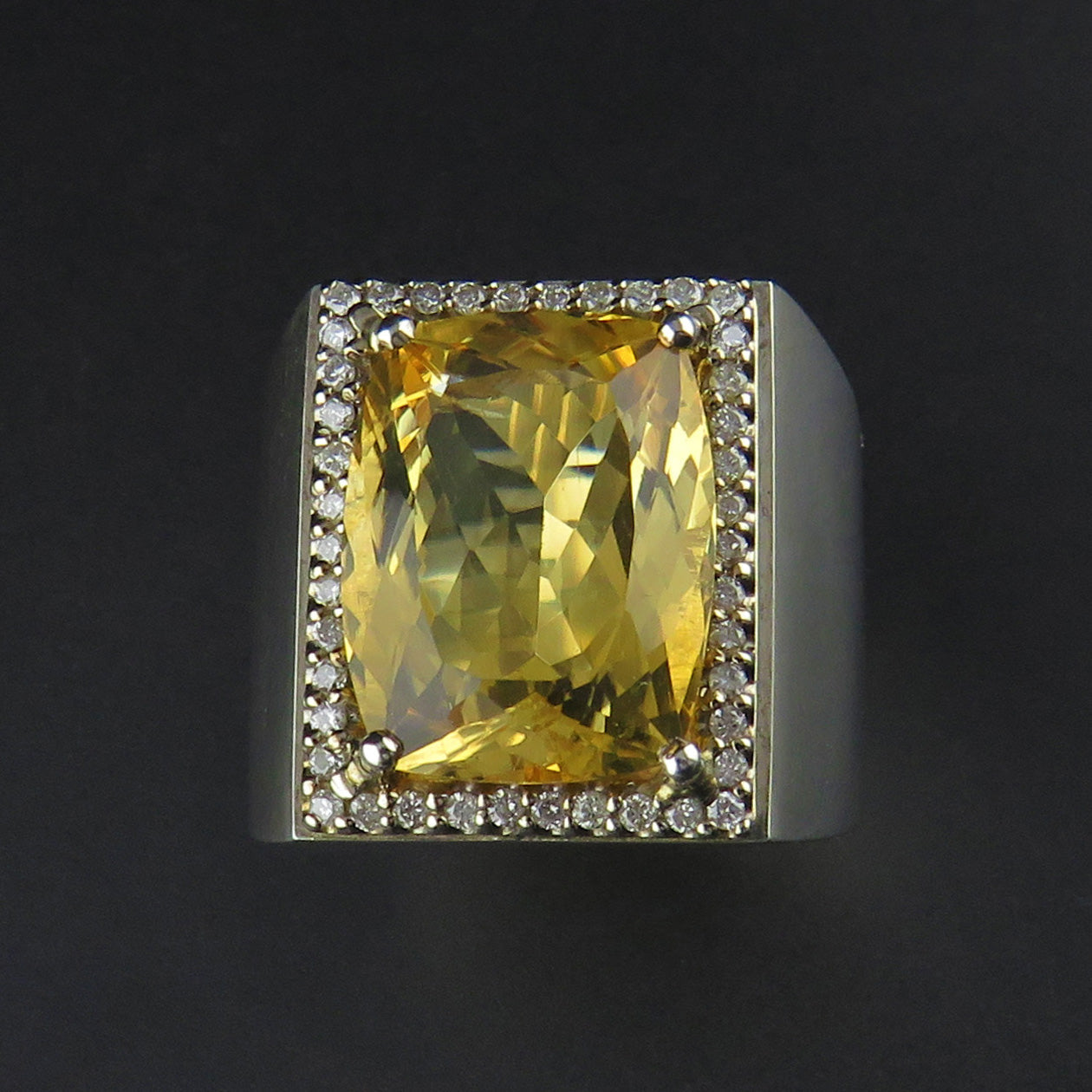 Citrine and Diamond Dress Ring