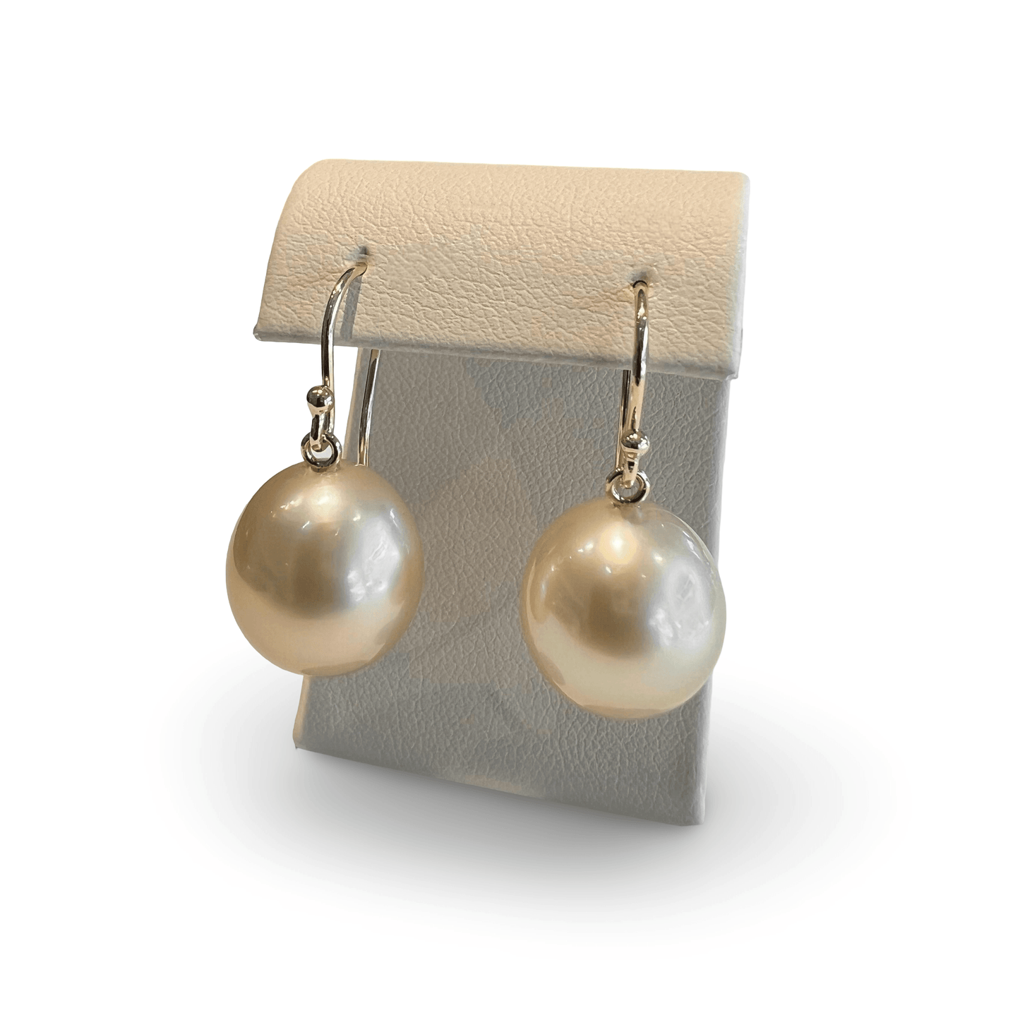 Pale Gold Cultured Pearl Drop Earrings