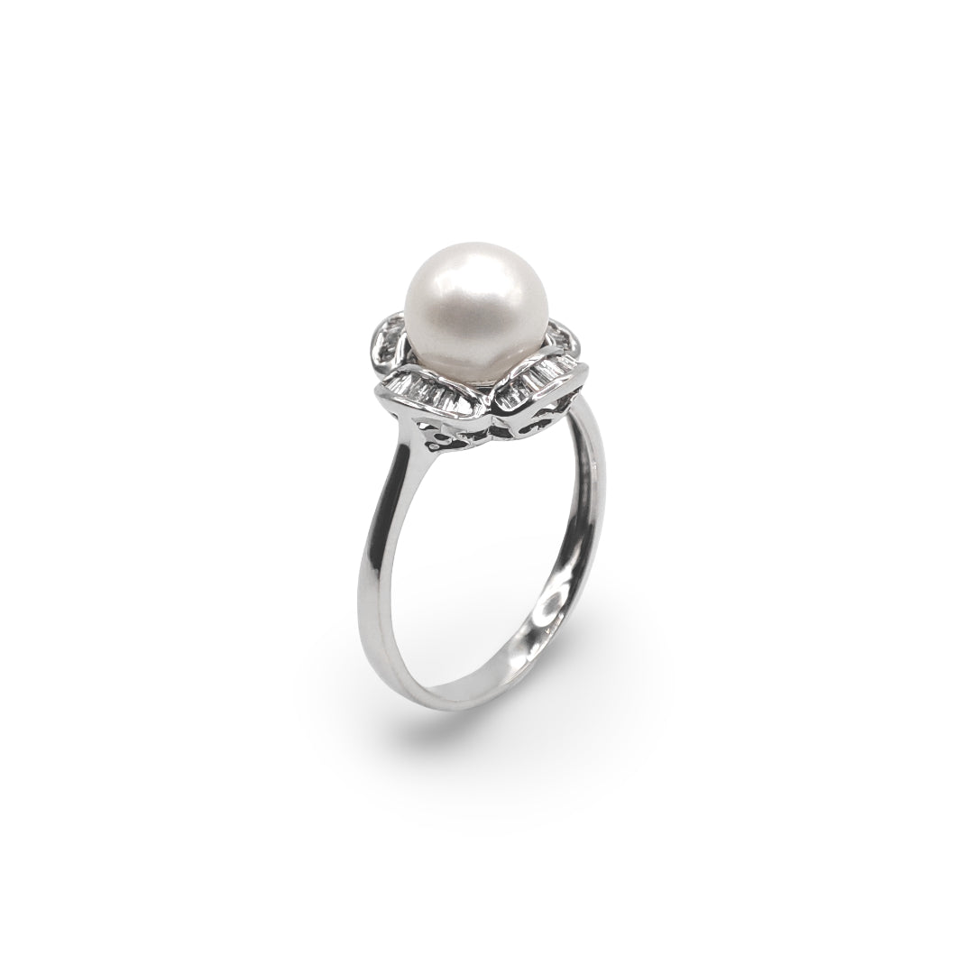 Pearl and Diamond Ring