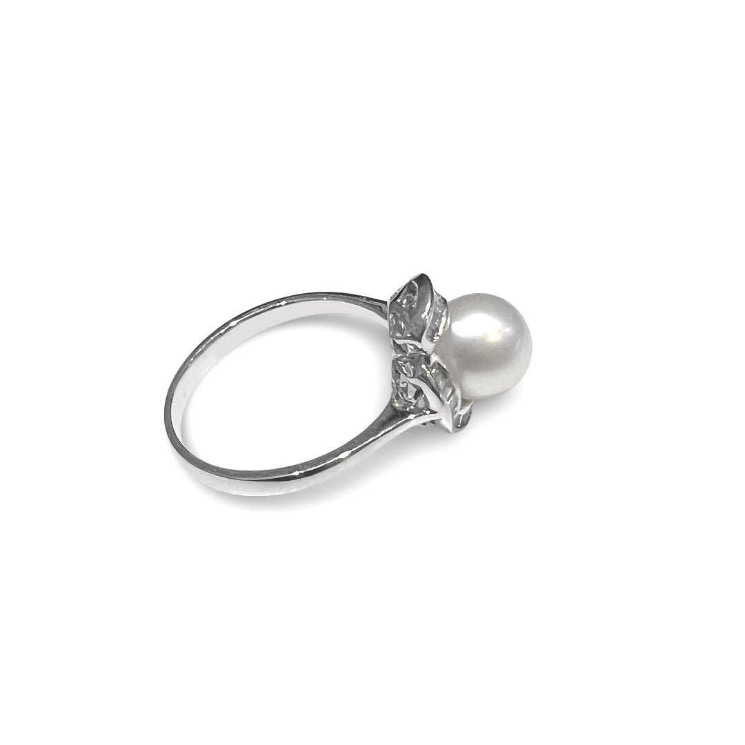 Pearl and Diamond Ring