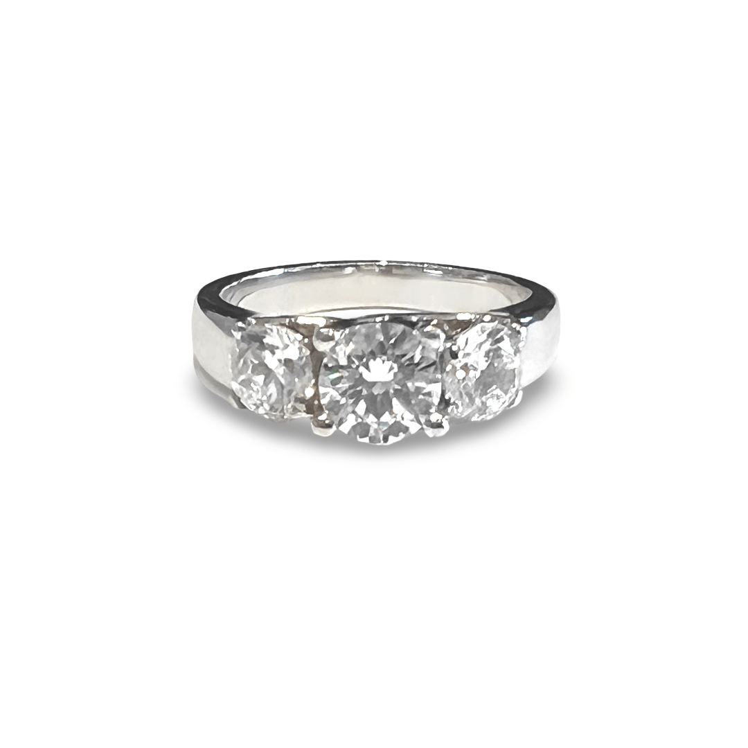 Platinum Three Stone Diamond Ring