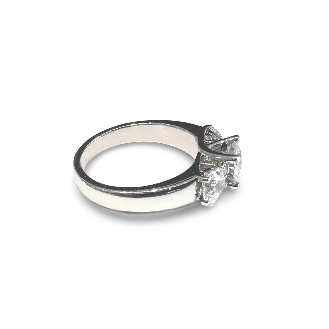 Platinum Three Stone Diamond Ring