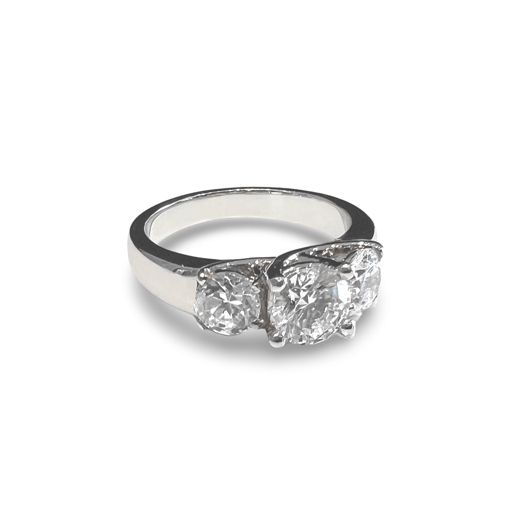 Platinum Three Stone Diamond Ring