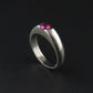 Silver Pink Sapphire Ring