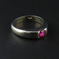 Silver Pink Sapphire Ring