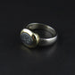 9ct Yellow Gold & Silver Haematite Ring