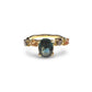 Sapphire and Cognac Diamond Ring