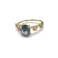 Sapphire and Cognac Diamond Ring