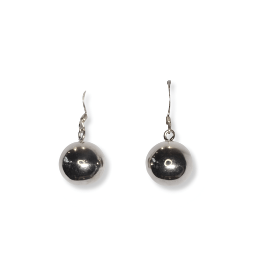 Silver Ball Drop Earrings