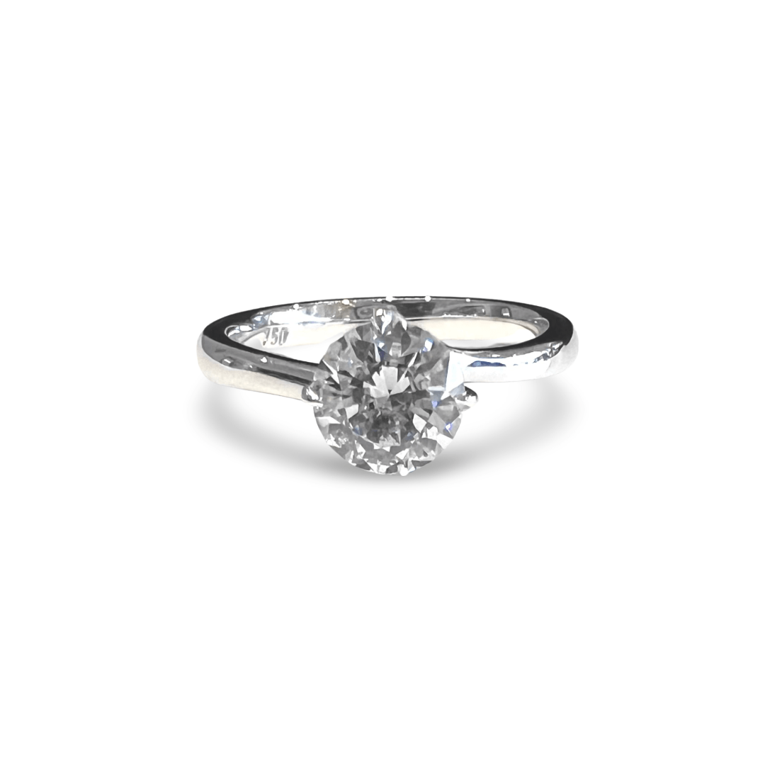 White Gold Solitaire Diamond Ring