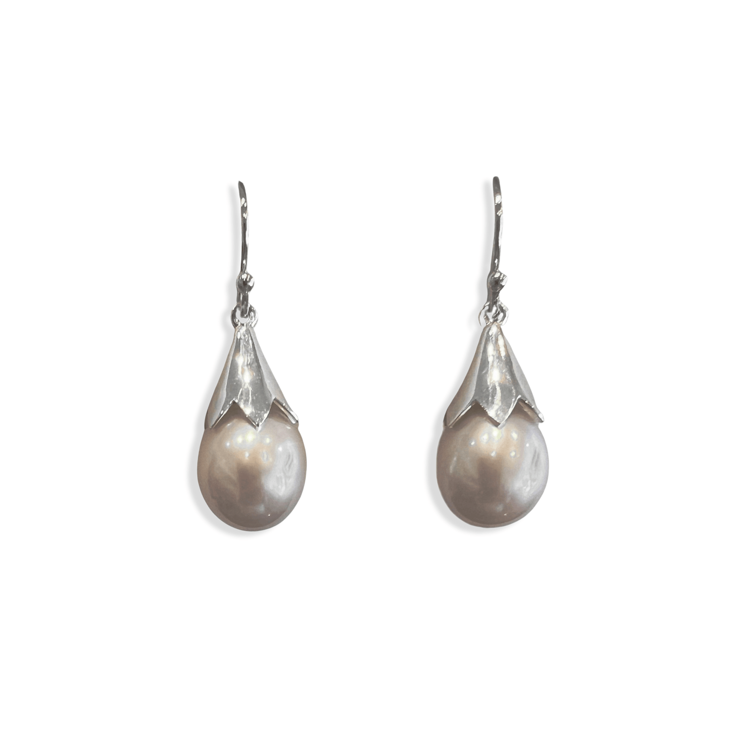 Sterling Silver and Freshwater Dusty Pink Cultured Pearl Earrings