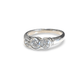 Three Stone Rub-Over Diamond Ring