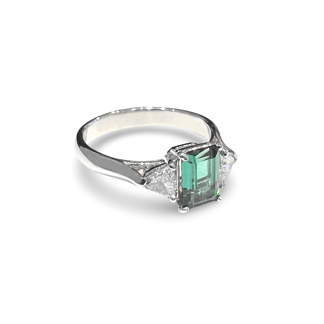 Tourmaline and Diamond Ring