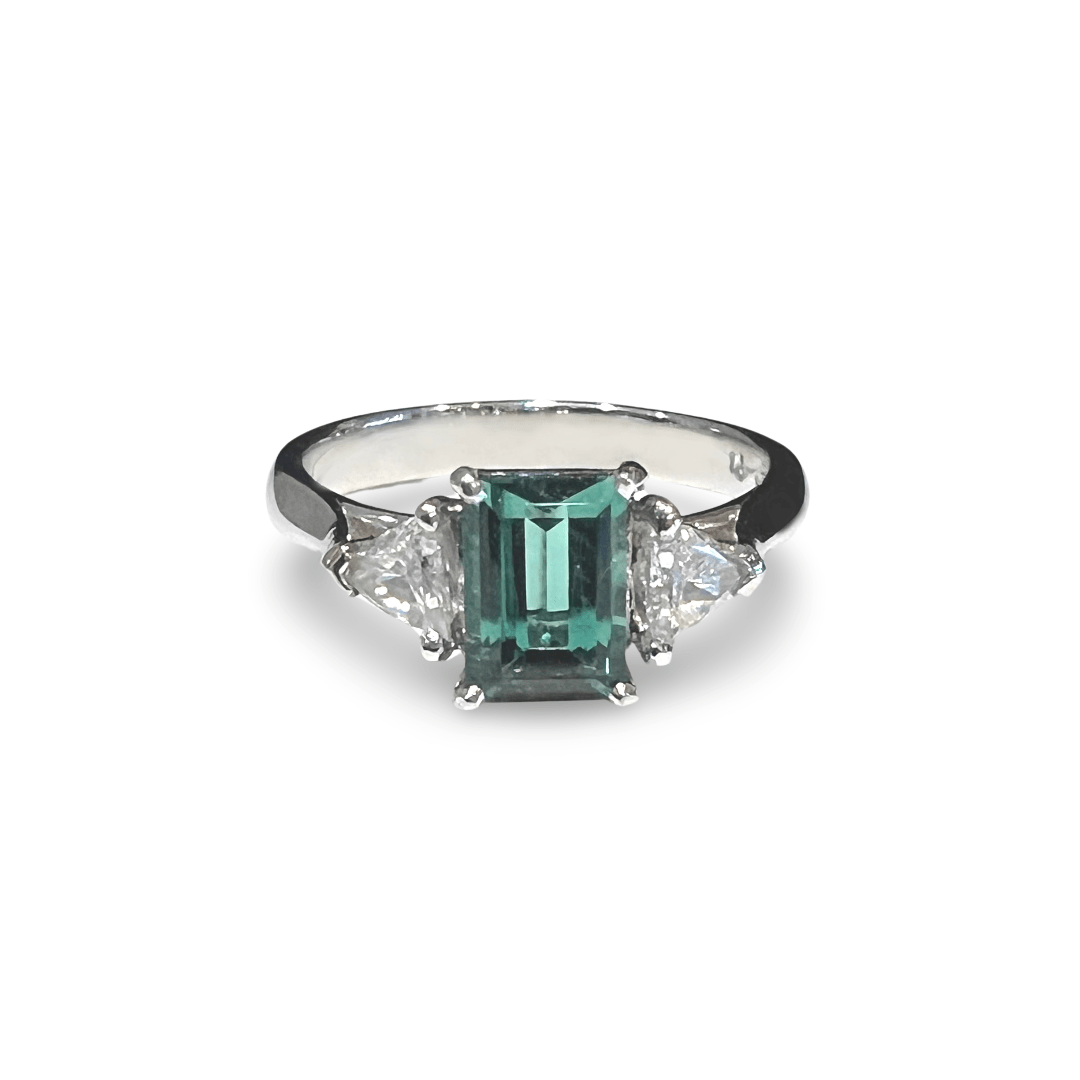 Tourmaline and Diamond Ring