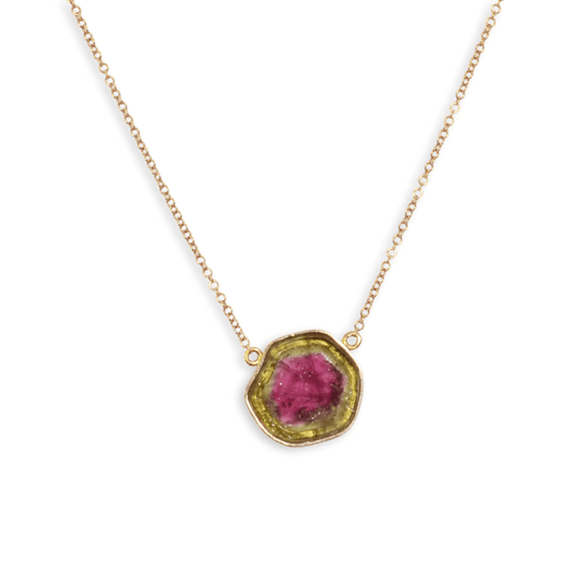 Watermelon Tourmaline Necklace