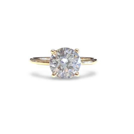 Yellow Gold Solitaire Diamond Ring