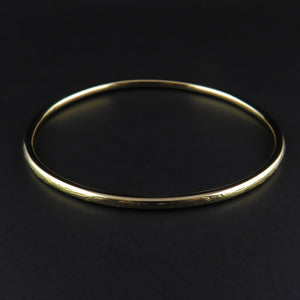Engraved Hollow Gold Bangle