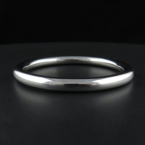 Solid Round Sterling Silver Bangle