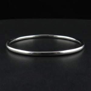 Sterling Silver Round Baby Bangle