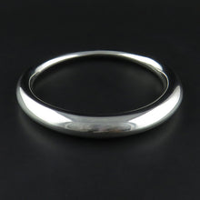 Load image into Gallery viewer, Thick and Thin Sterling Silver Bangle
