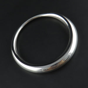 Thick and Thin Sterling Silver Bangle