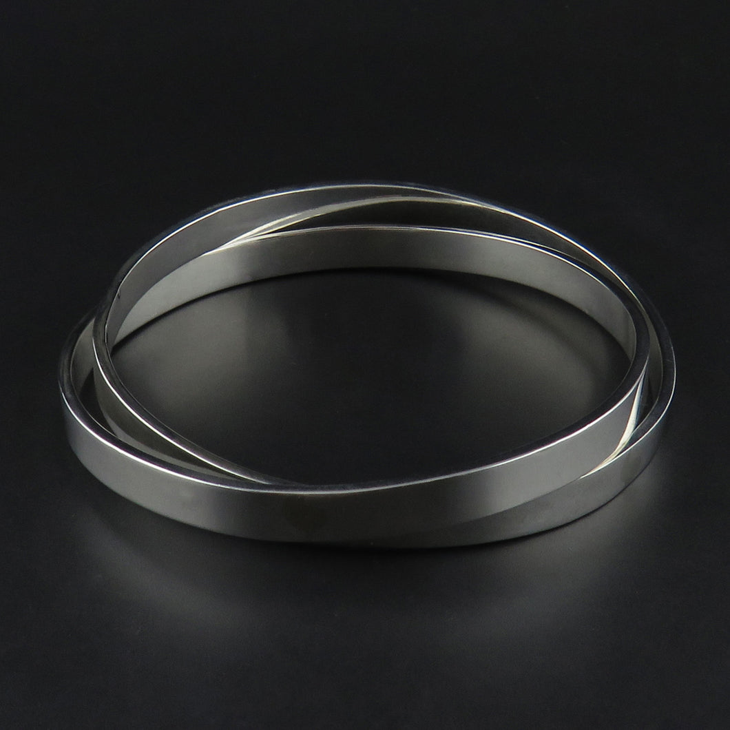 Sterling Silver, Double Russian Bangle