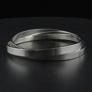 Sterling Silver, Double Russian Bangle