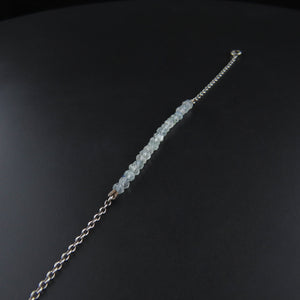 Chain, Aquamarine Beaded Bracelet