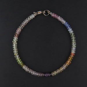 Rainbow Sapphire Beaded Bracelet